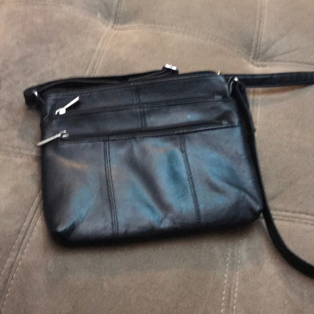 Genuine leather crossbody purse